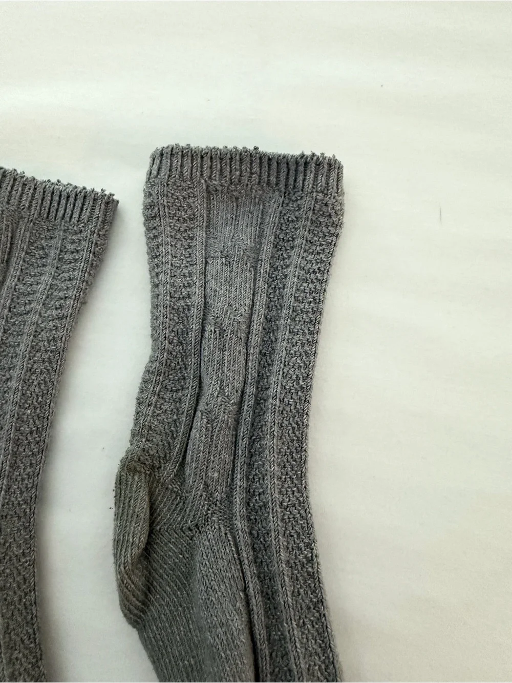 Urban Outfitters Gray Cable Knit Crew Socks